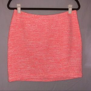 Madewell Women's Orange Neon Bouclé Skirt Size 8